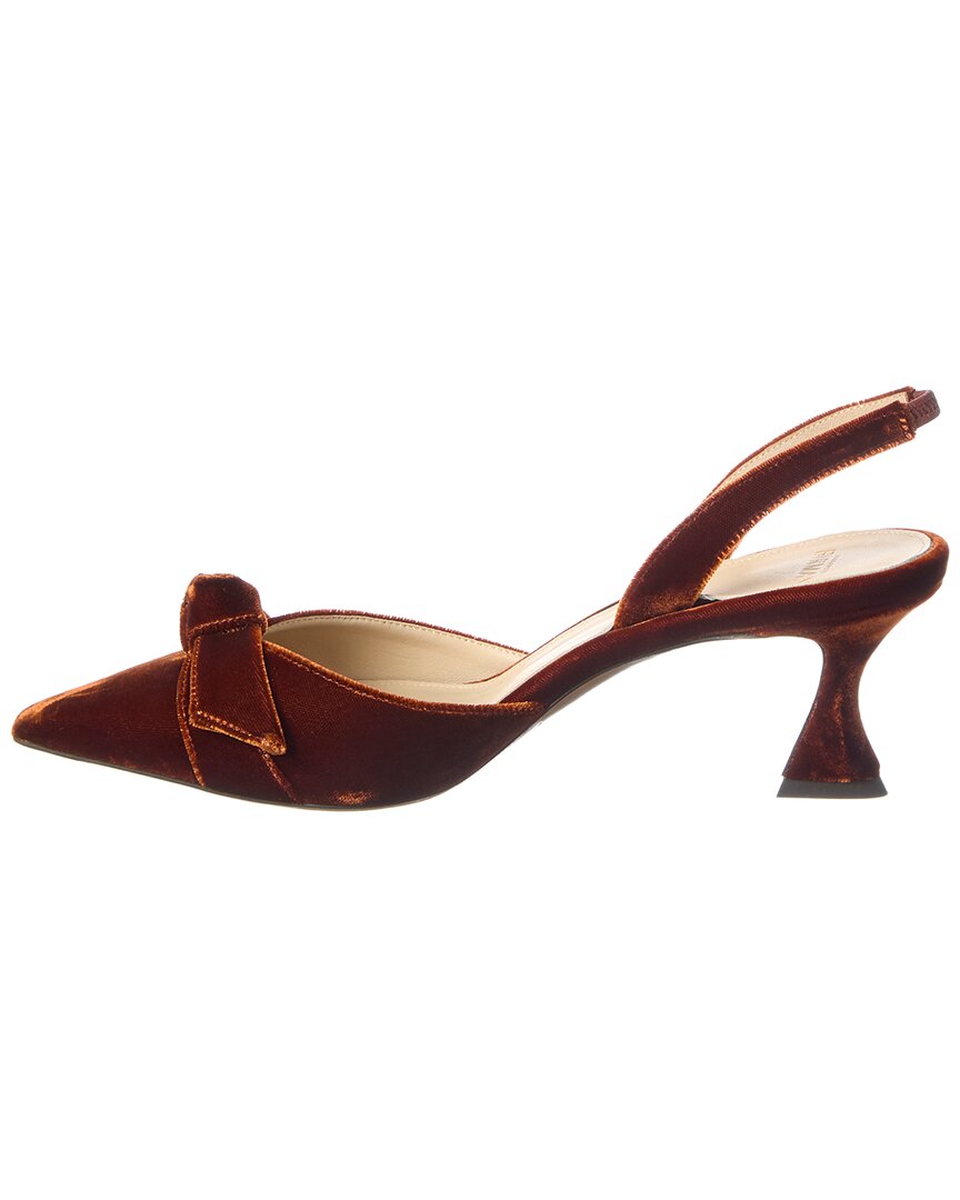 Alexandre Birman Clarita Bell Leather & Velvet Slingback