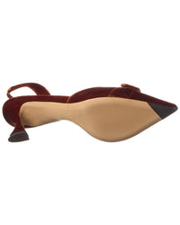 Alexandre Birman Clarita Bell Leather & Velvet Slingback