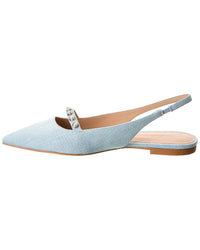 Stuart Weitzman Pearl Denim Slingback Flat