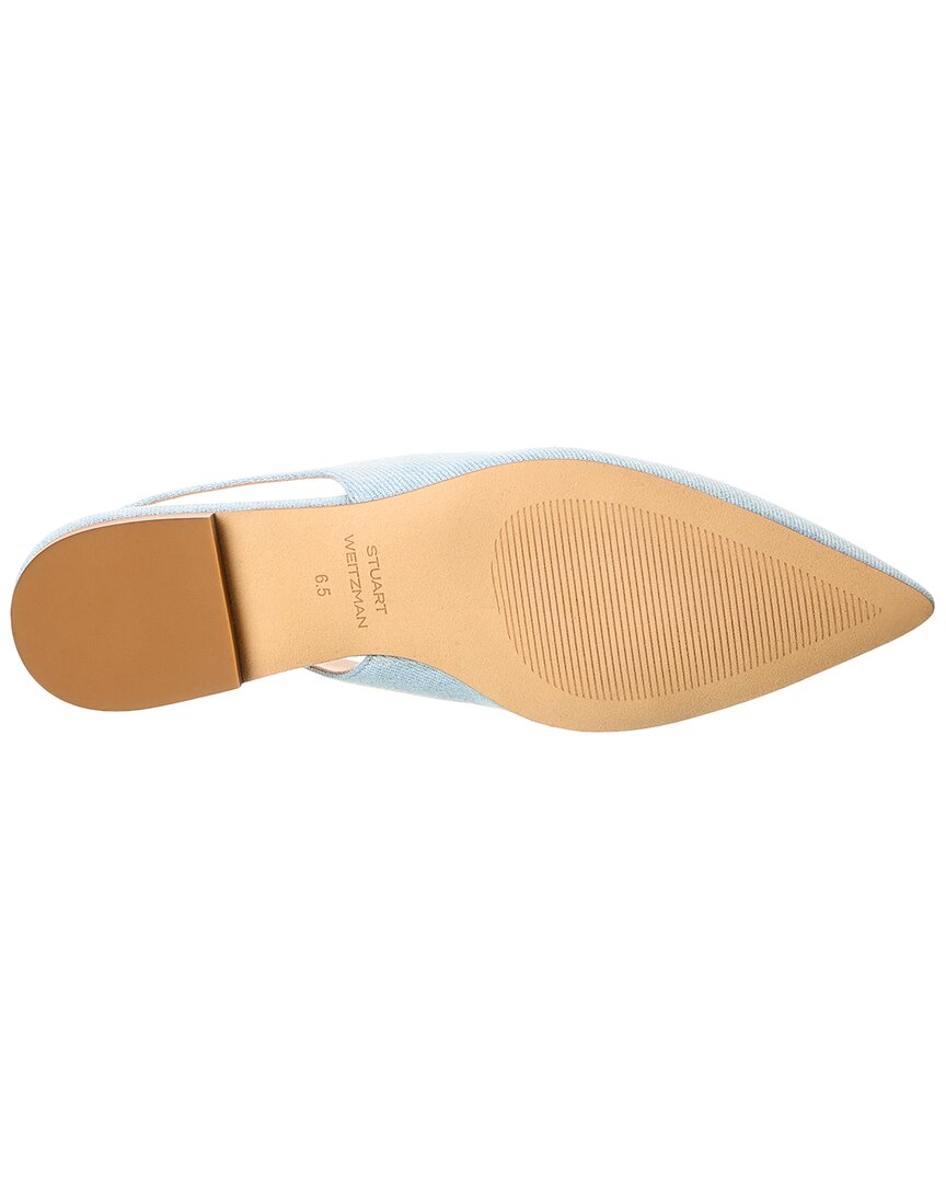 Stuart Weitzman Pearl Denim Slingback Flat