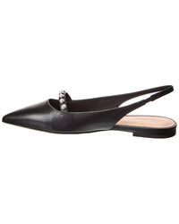 Stuart Weitzman Pearl Leather Slingback Flat