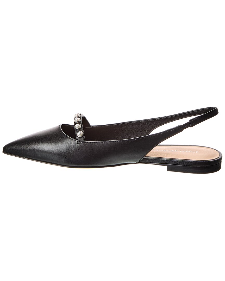 Stuart Weitzman Pearl Leather Slingback Flat