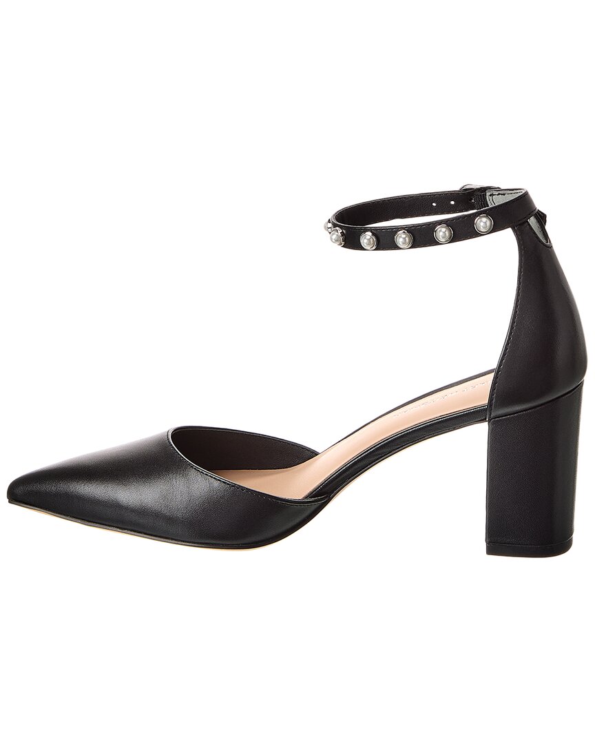 Stuart Weitzman Pearl Strap Block 75 Leather Pump