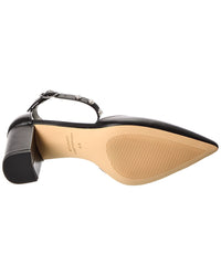 Stuart Weitzman Pearl Strap Block 75 Leather Pump