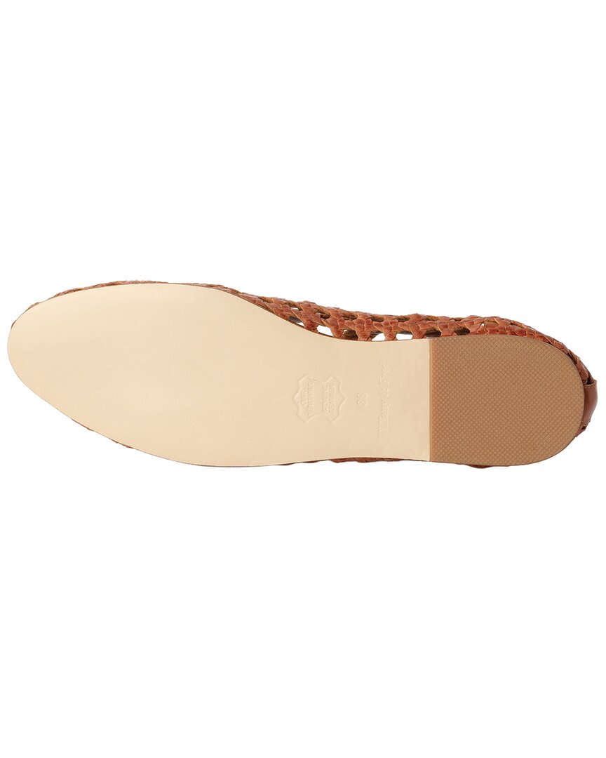 Tiffany & Fred Paris Crochet Leather Flat