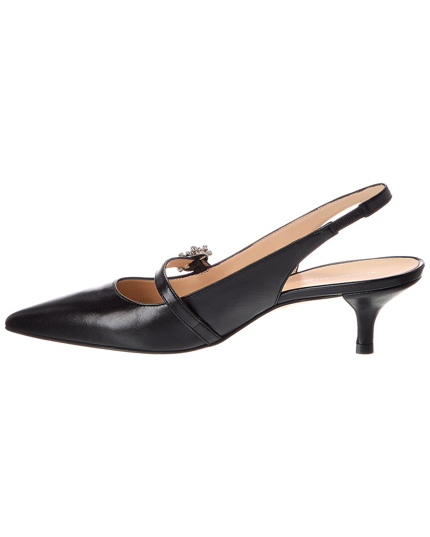 Stuart Weitzman Aura Mary Jane Leather Slingback Pump