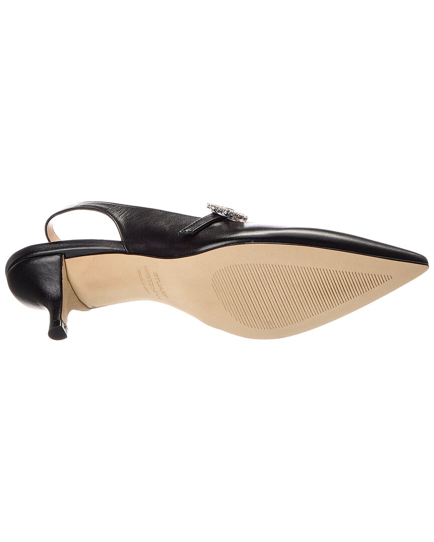 Stuart Weitzman Aura Mary Jane Leather Slingback Pump