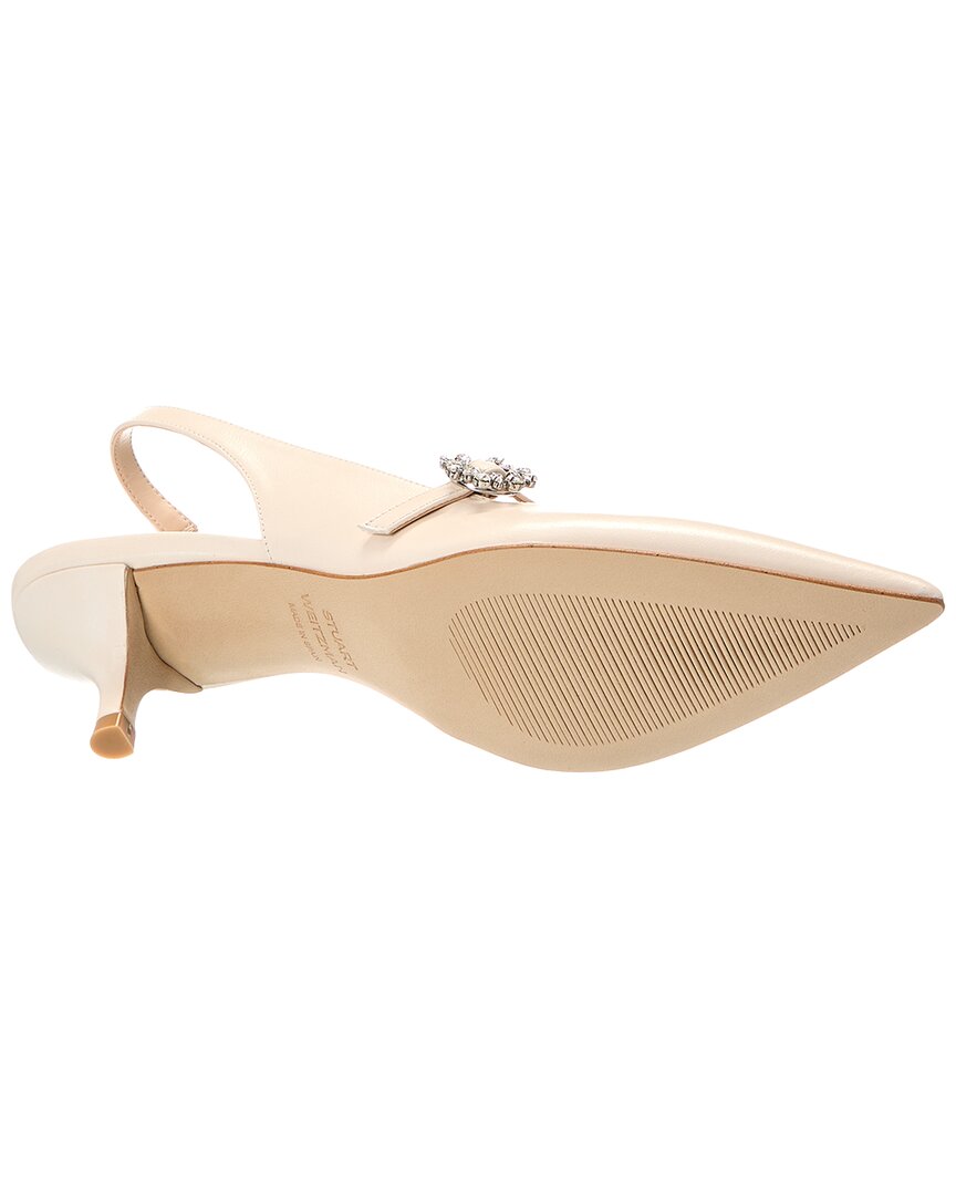 Stuart Weitzman Aura Mary Jane Leather Slingback Pump