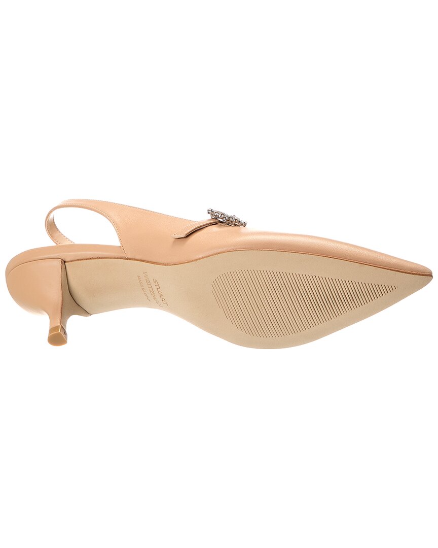 Stuart Weitzman Aura Mary Jane Leather Slingback Pump