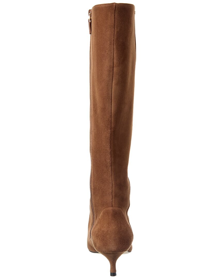 Stuart Weitzman Mara 50 Zip Suede Knee-High Boot