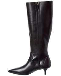 Stuart Weitzman Mara 50 Zip Leather Knee-High Boot