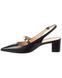 Stuart Weitzman Pia Mary Jane Leather Slingback Pump