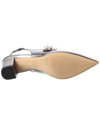 Stuart Weitzman Pia Mary Jane Leather Slingback Pump