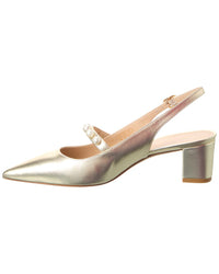 Stuart Weitzman Pia Mary Jane Leather Slingback Pump