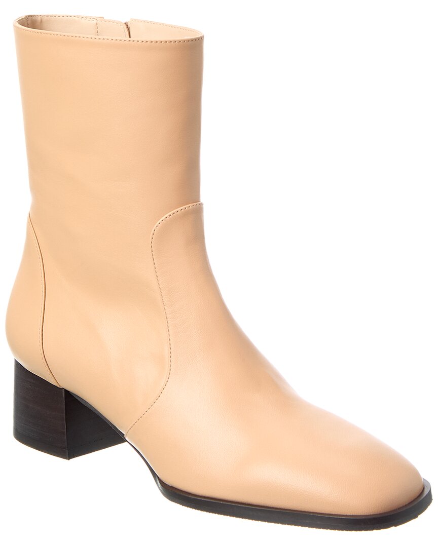 Stuart Weitzman Nola Zip Leather Bootie – Bluefly