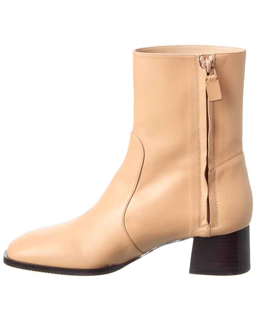 Stuart Weitzman Nola Zip Leather Bootie