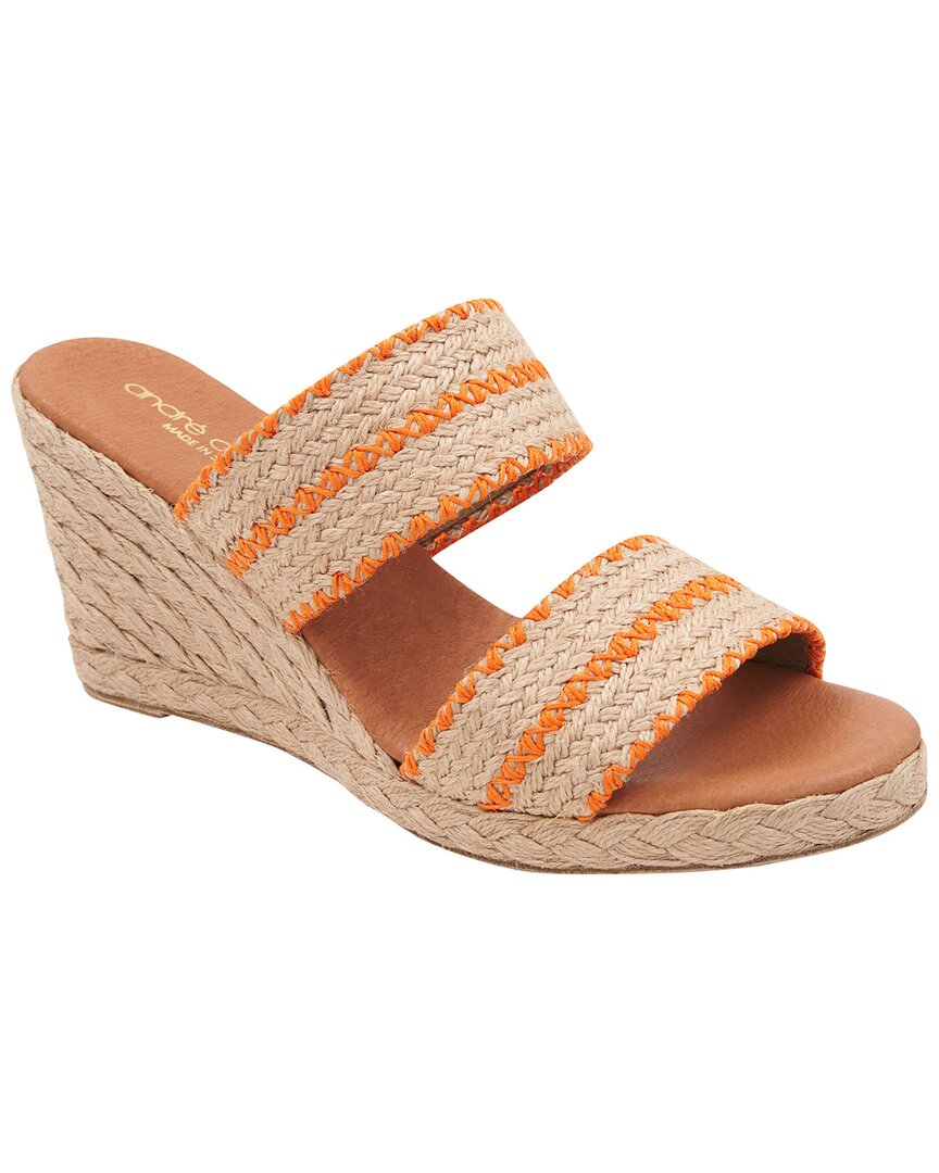 Andre Assous Nolita Raffia Espadrille 9 Natural Orange
