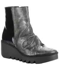 Fly London Baan Leather & Patent Boot