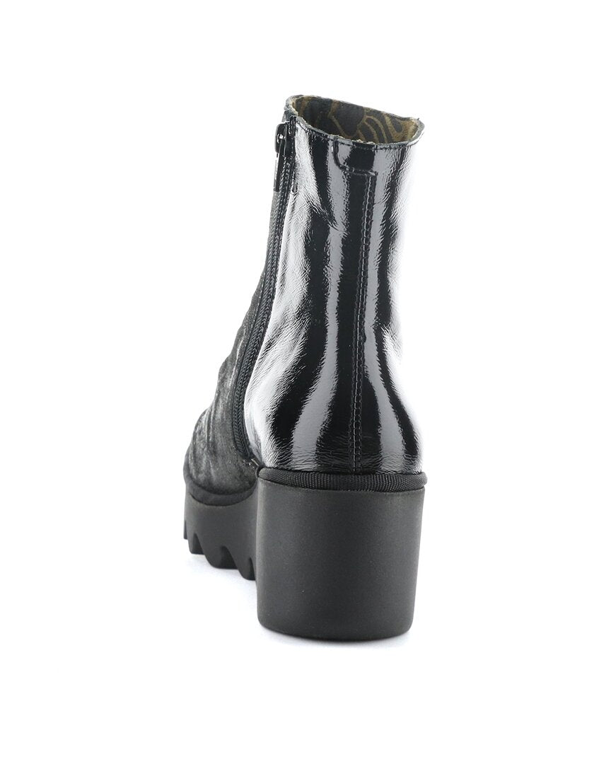 Fly London Baan Leather & Patent Boot
