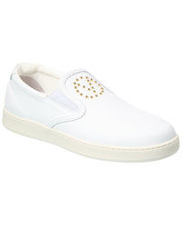 Valentino By Mario Valentino Shira Leather Slip-On Sneaker White