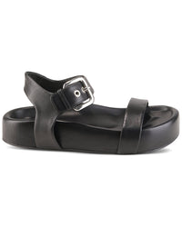 Agl Jane Sandal Leather Sandal Nero