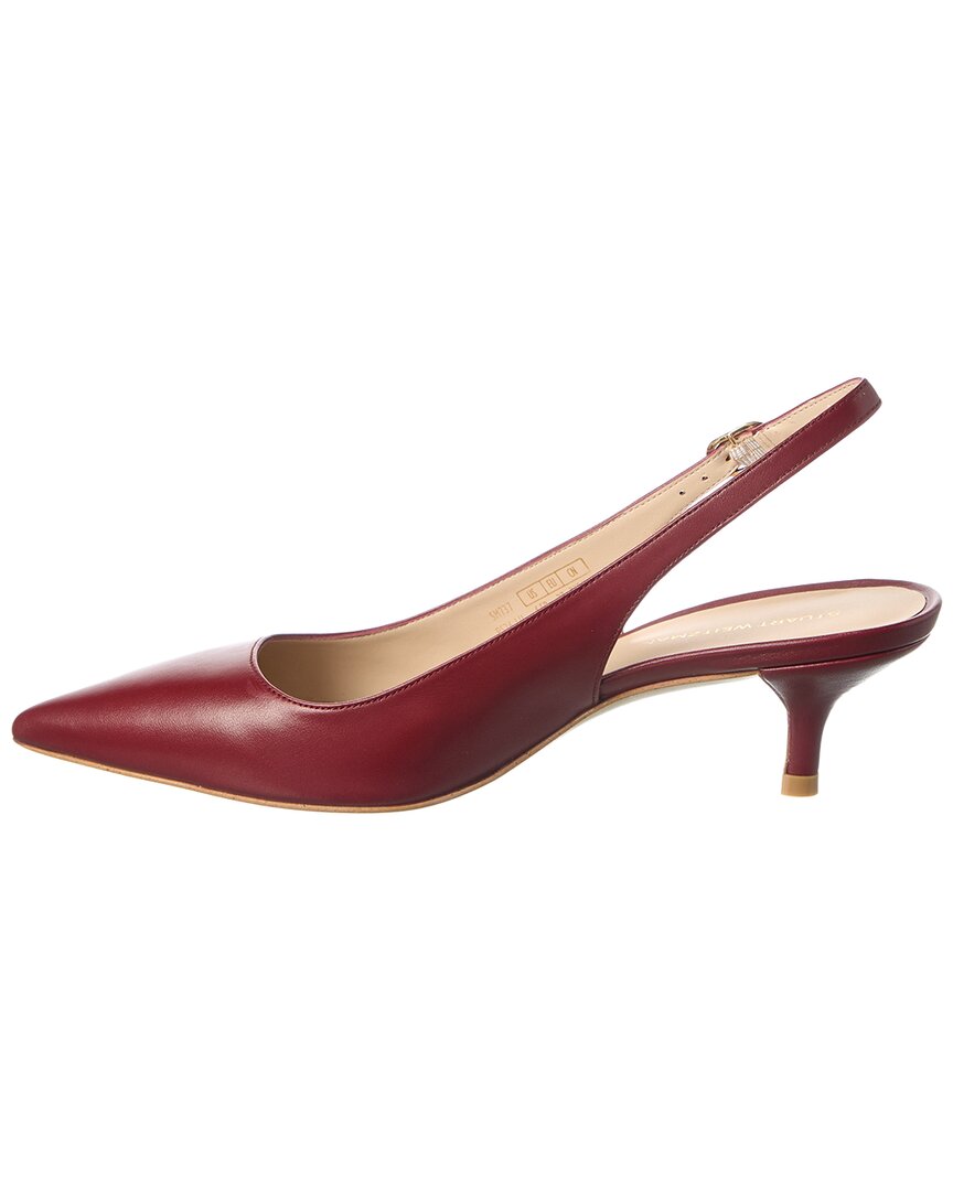 Stuart Weitzman Leigh 50 Leather Slingback Pump