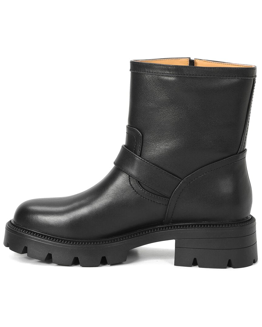 Tiffany & Fred Paris Leather Moto Bootie