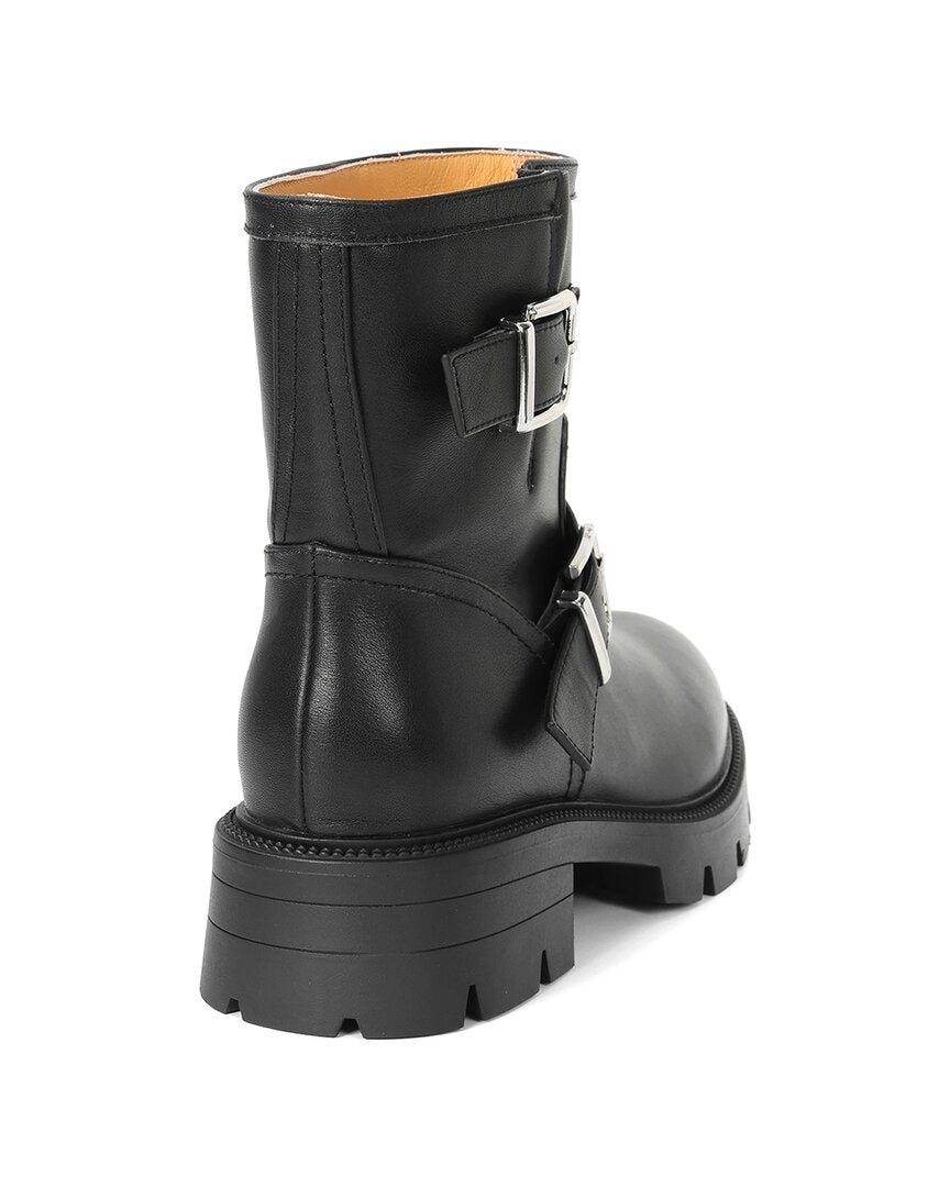 Tiffany & Fred Paris Leather Moto Bootie