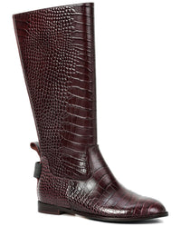 Tiffany & Fred Paris Embossed Leather Riding Boot