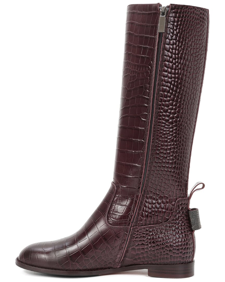 Tiffany & Fred Paris Embossed Leather Riding Boot