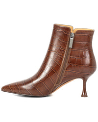 Tiffany & Fred Paris Embossed Leather Bootie