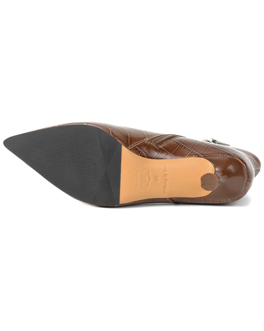 Tiffany & Fred Paris Embossed Leather Bootie