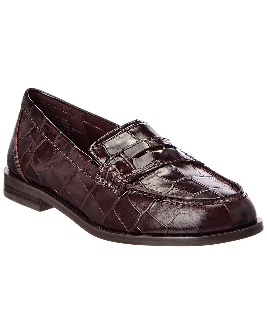 Madewell Madewell Grayson Croc-Embossed Leather Penny Loafer