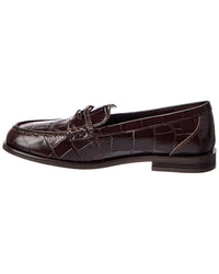 Madewell Madewell Grayson Croc-Embossed Leather Penny Loafer