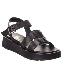 La Canadienne Acorn Leather Platform Sandal