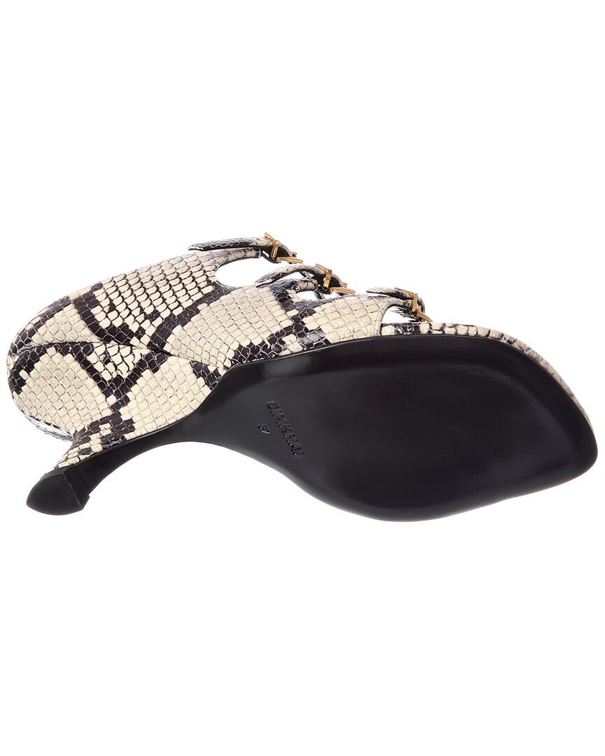 SIMKHAI Simkhai River Snake-Embossed Leather Mule