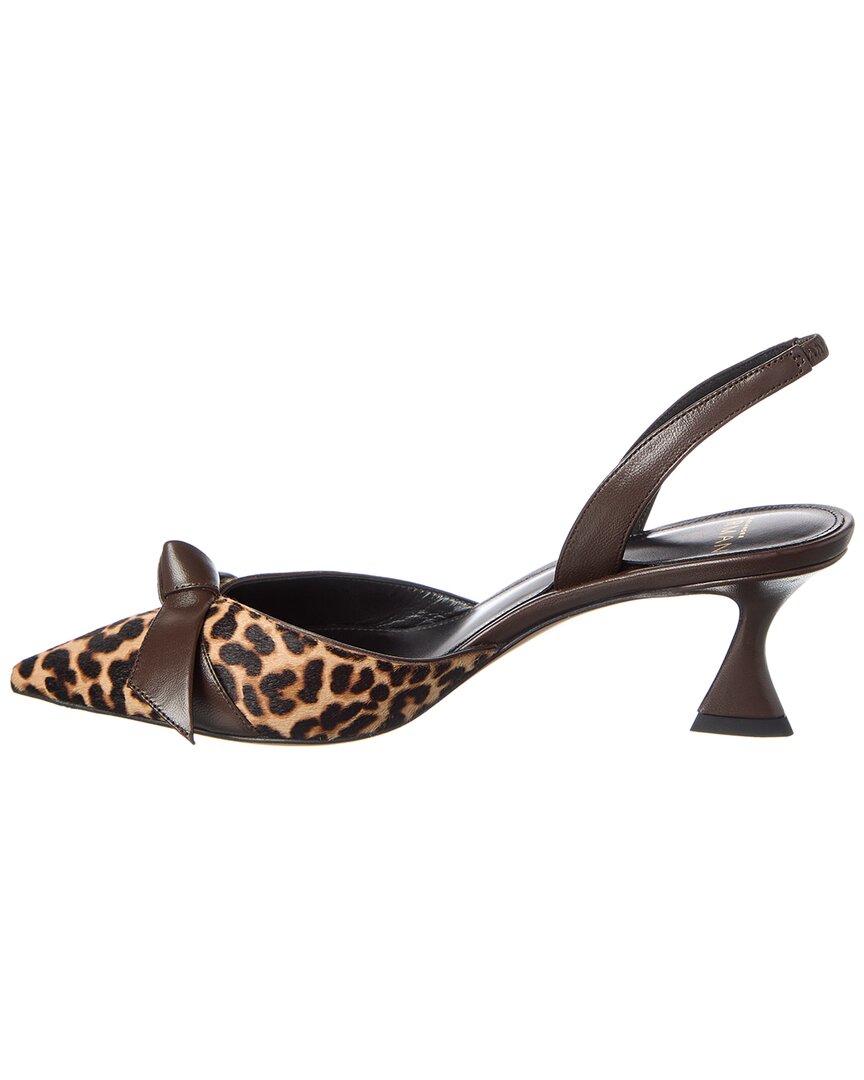 Alexandre Birman Clarita Bell 60 Haircalf & Leather Slingback Pump