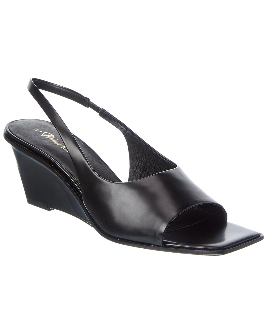 3.1 Phillip Lim Laura Leather Slingback Wedge Sandal