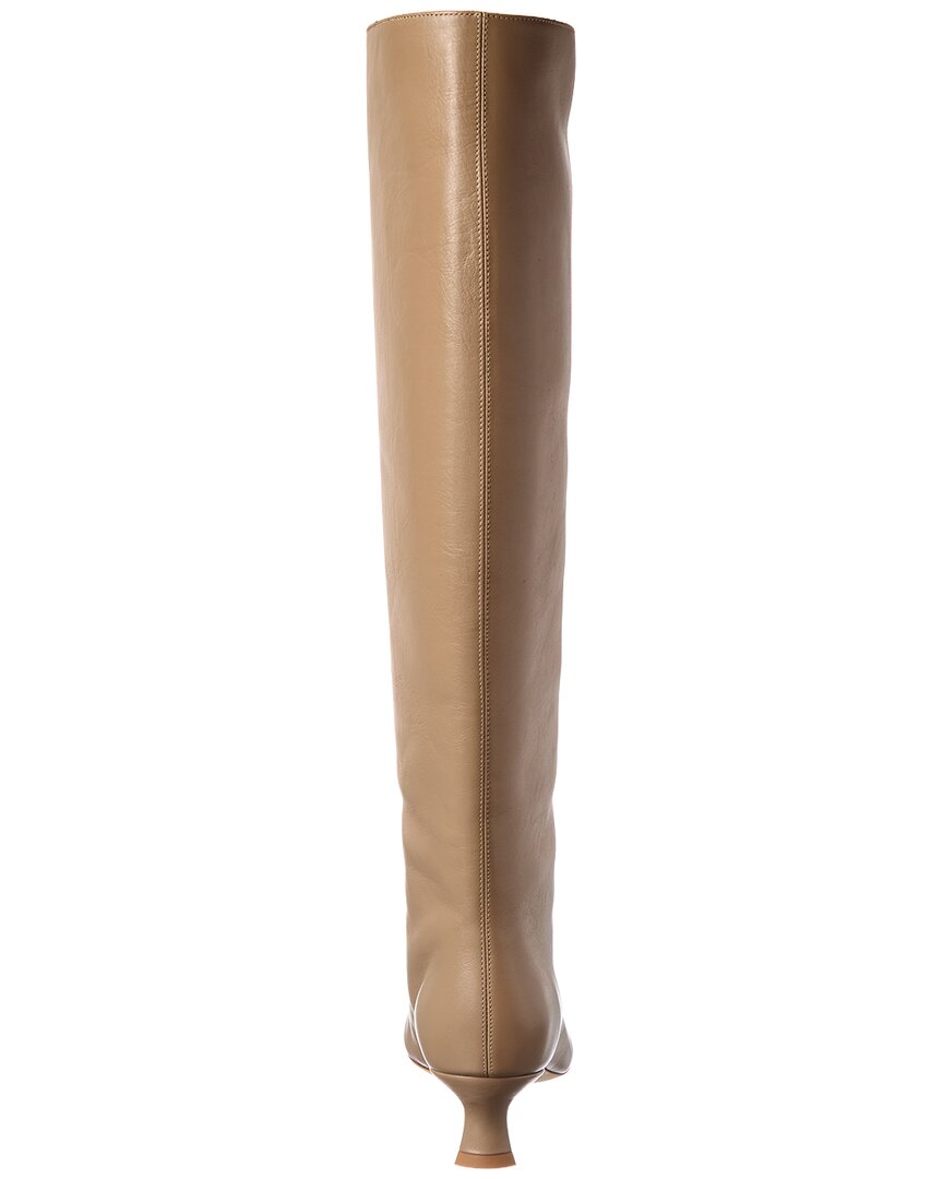 By Far Stevie Kitten Leather Knee-High Boot