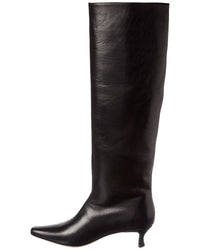By Far Stevie Kitten Leather Knee-High Boot