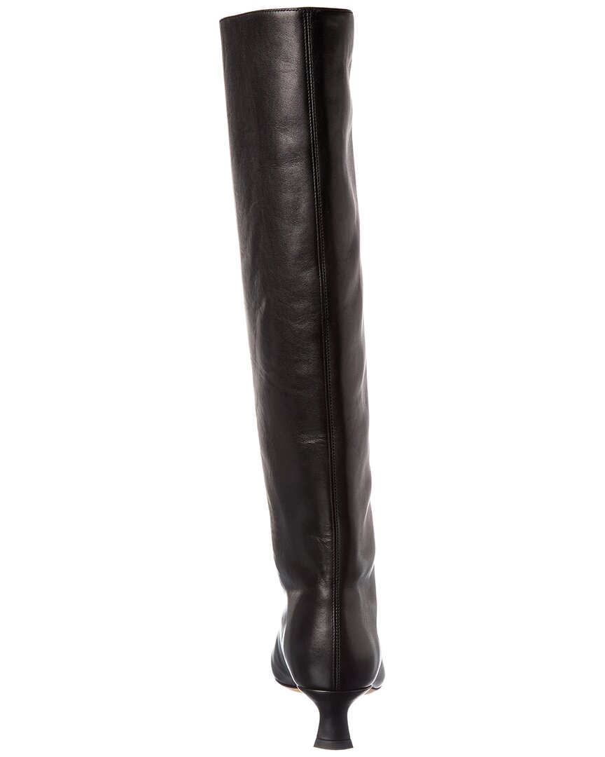 By Far Stevie Kitten Leather Knee-High Boot