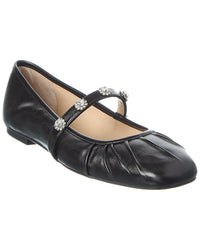 Stuart Weitzman Justina Leather Mary Jane Ballet Flat