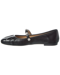 Stuart Weitzman Justina Leather Mary Jane Ballet Flat