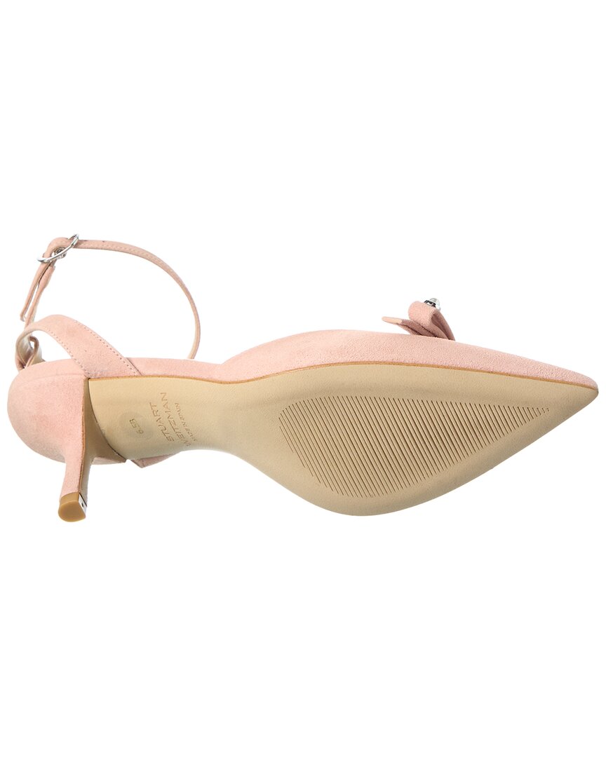 Stuart Weitzman Luella Strap 75 Suede Pump