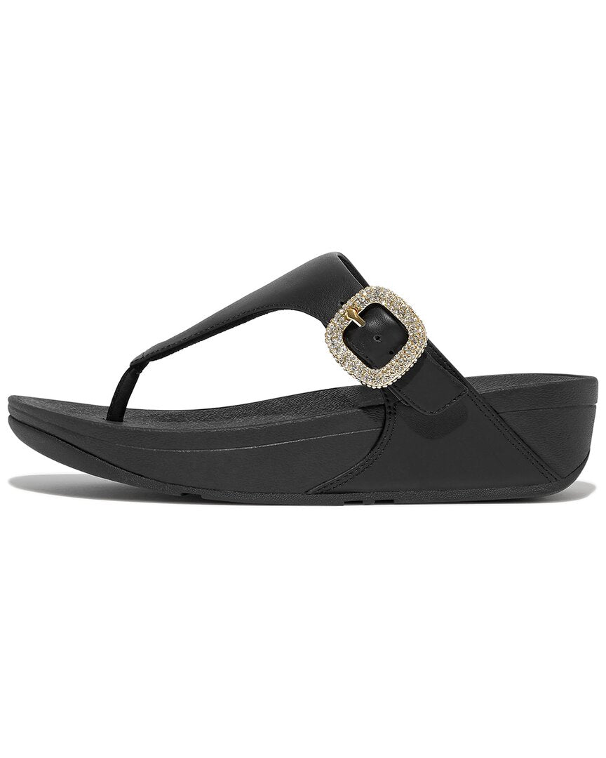 Fitflop Lulu Crystal-Buckle Leather Sandal