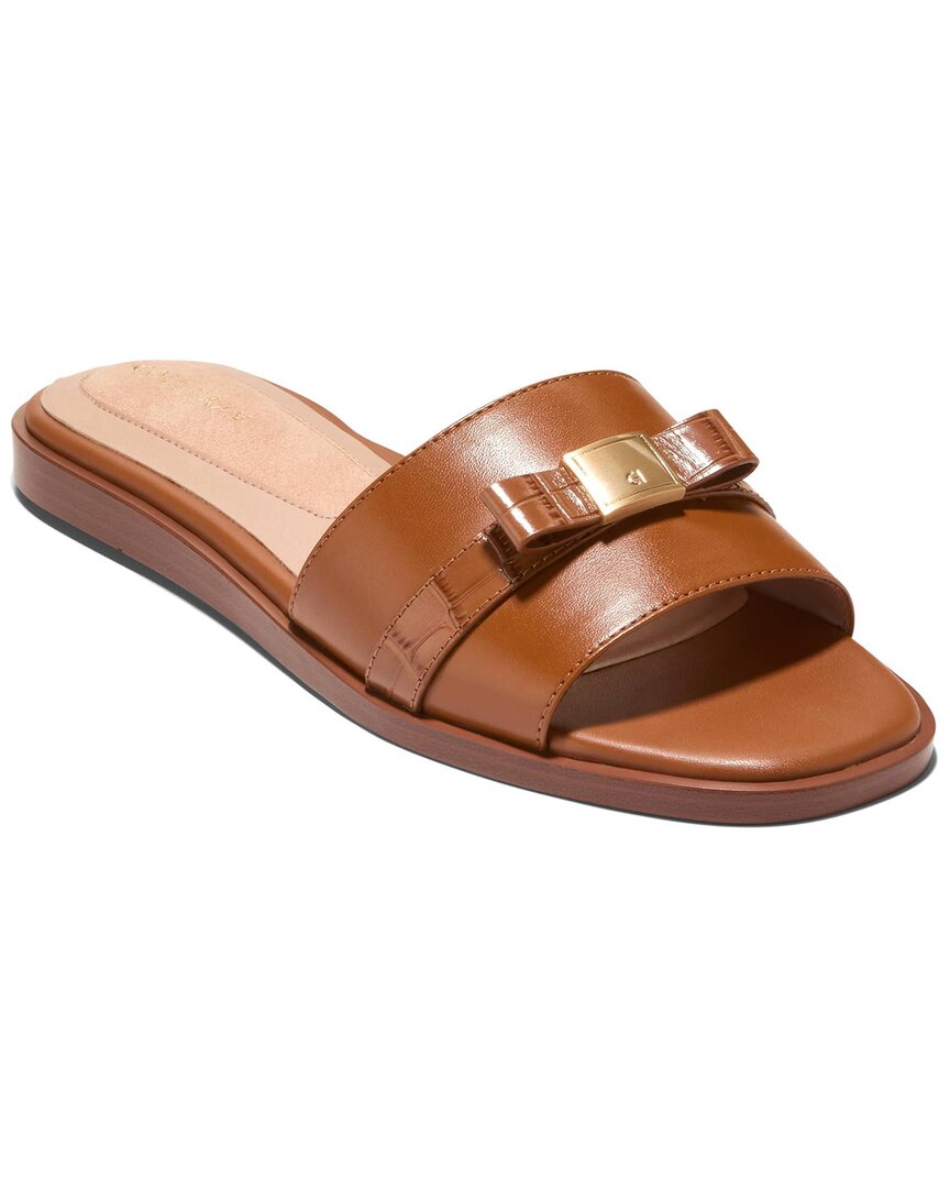Cole Haan Go-To Emalia Slide Bow Leather Sandal