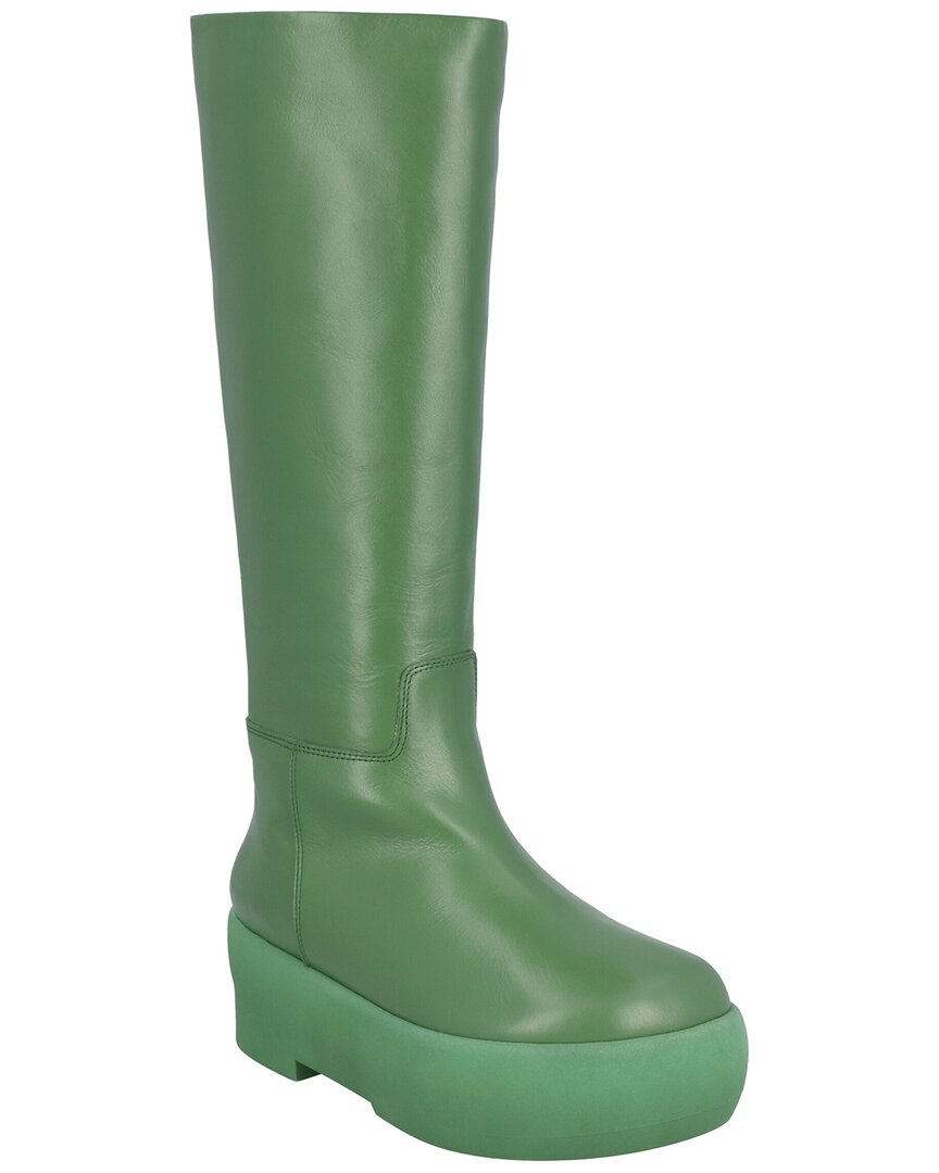 Gia Borghini X Pernille Teisbaek Gia16 Leather Boot Green