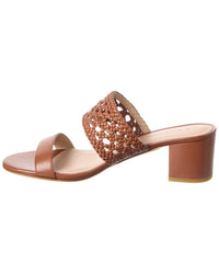 Stuart Weitzman Briar Block 50 Leather Sandal