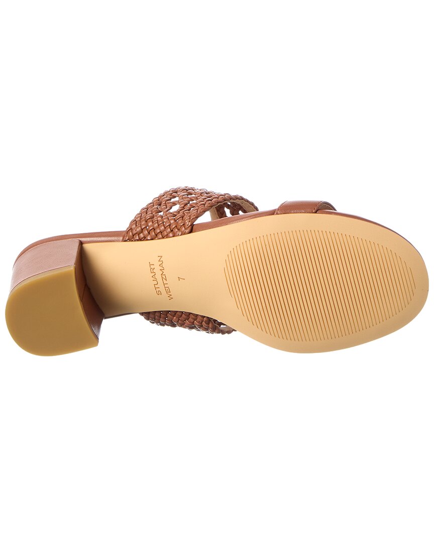 Stuart Weitzman Briar Block 50 Leather Sandal