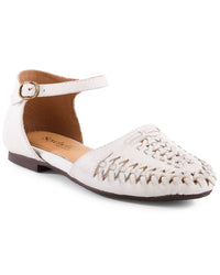 Seychelles Crimson Leather Flat